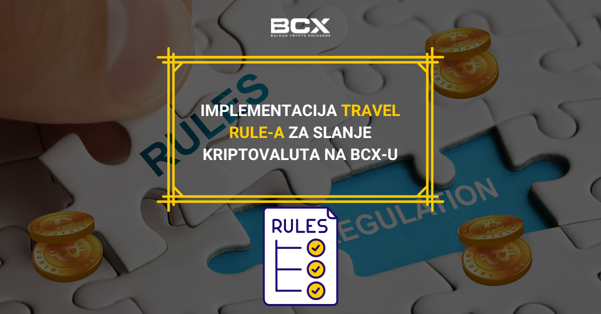 Implementacija Travel rule-a za slanje kriptovaluta na BCX-u