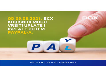 BCX allows payments and withdrawals via PayPal